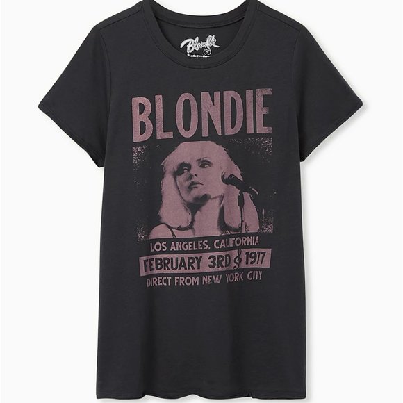 BLONDIE CLASSIC FIT CREW TEE - VINTAGE BLACK (charcoal) sz 5 - Picture 1 of 3